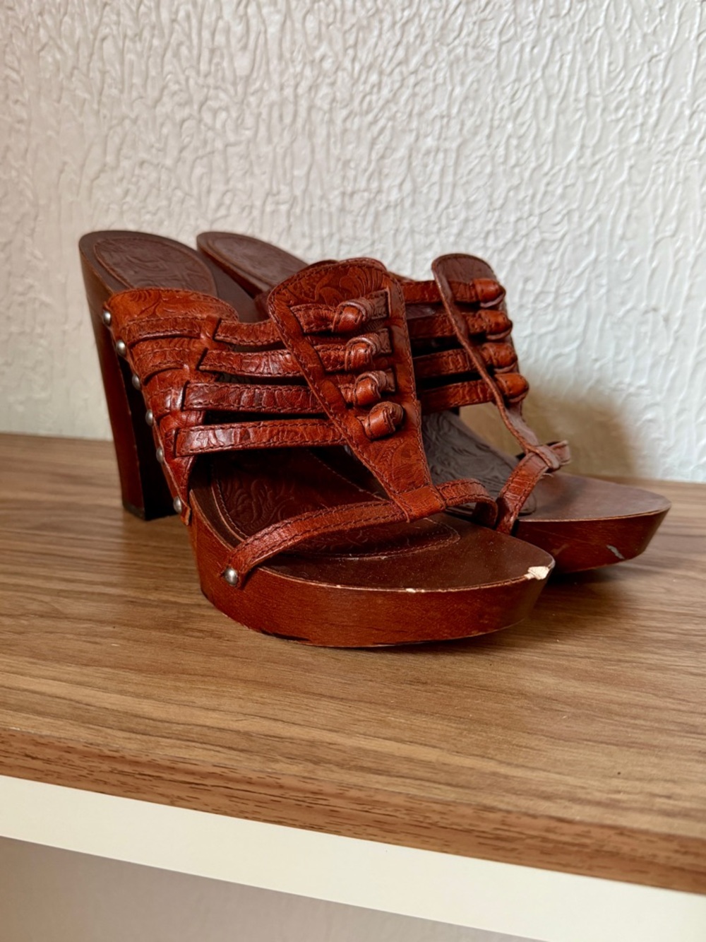 Dior Brown Leather High Heel Mules - Picture 4 of 4